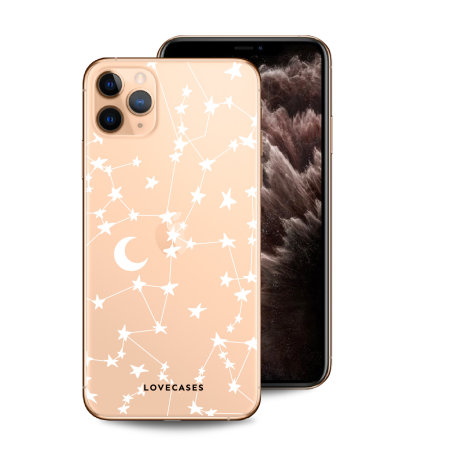 LoveCases iPhone 11 Pro Max Gel Case - White Stars And Moons