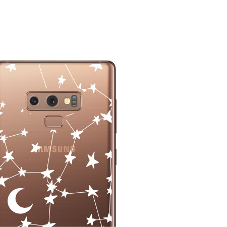 LoveCases Samsung Galaxy Note 9 Gel Case - White Stars And Moons