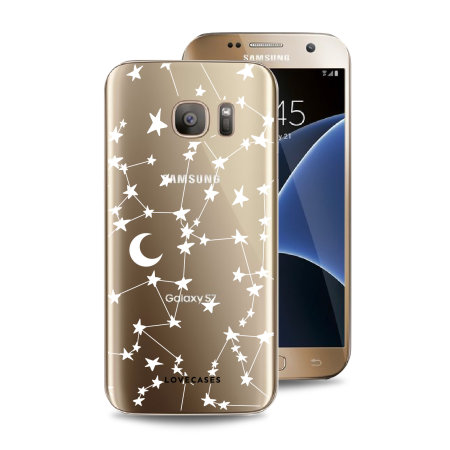 LoveCases Samsung Galaxy S7 Gel Case - White Stars And Moons