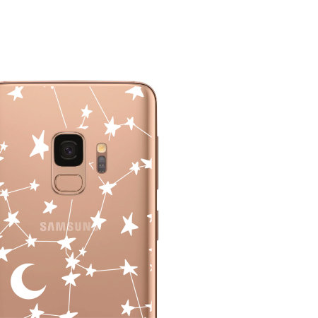 LoveCases Samsung Galaxy S9 Plus Gel Case - White Stars And Moons