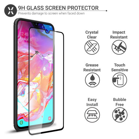 Olixar Sentinel Samsung Galaxy A70s deksel og skjermbeskytter i glass