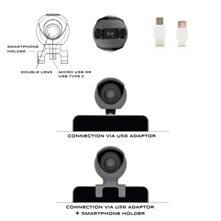 Easypix GoXtreme Omni 360° Samsung Galaxy Note 10 USB-C Smart Camera