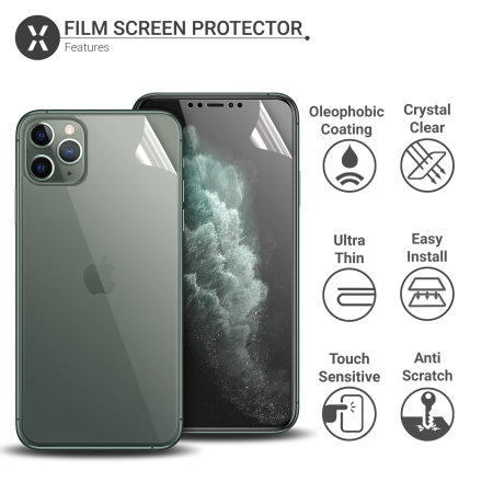 Olixar Voor en Achter iPhone 11 Pro Max TPU Screenprotector