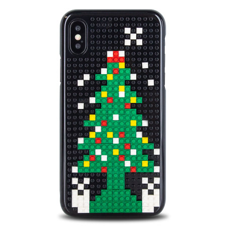SCRAP Olixar Mini Block iPhone XS / X Christmas Case - Christmas Tree