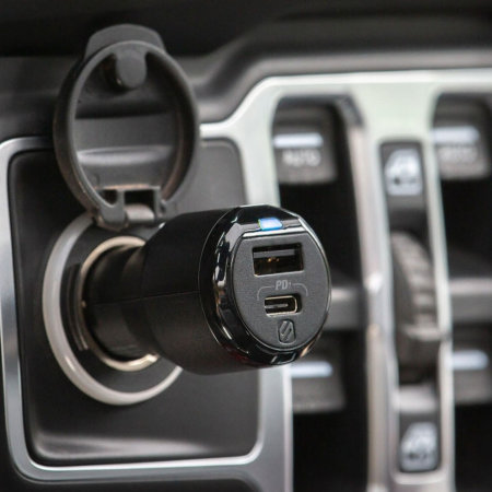 Chargeur voiture iPhone 11 Pro Max Scosche PowerVolt USB-A & USB-C