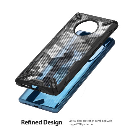 Coque OnePlus 7T Ringke Fusion X Design – Camouflage noir
