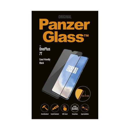 Protection d'écran OnePlus 7T PanzerGlass en verre trempé – Noir