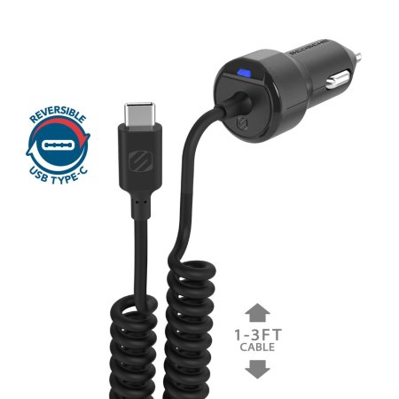 Scosche PowerVolt USB-C 18W Power Delivery 3.0 Car Charger - Black