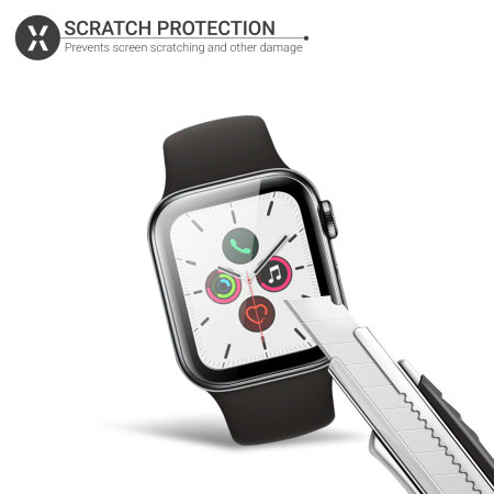 tubería Ejército rodillo Protector de Pantalla Apple Watch Series 5 Olixar Cristal - 44mm