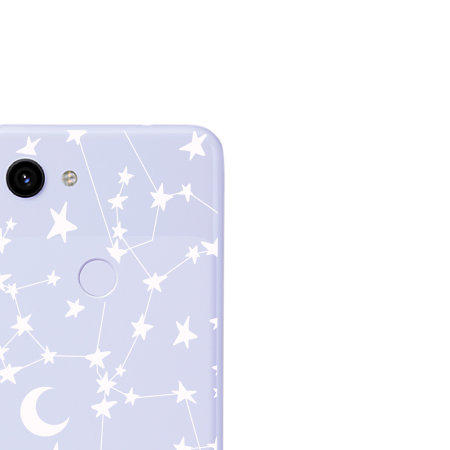LoveCases Google Pixel 3a XL Gel Case - White Stars And Moons