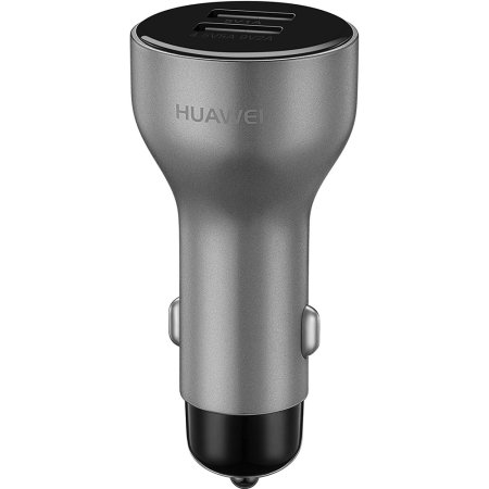 Official Huawei P30/P30 Pro SuperCharge Dual Port Car Charger - Silver