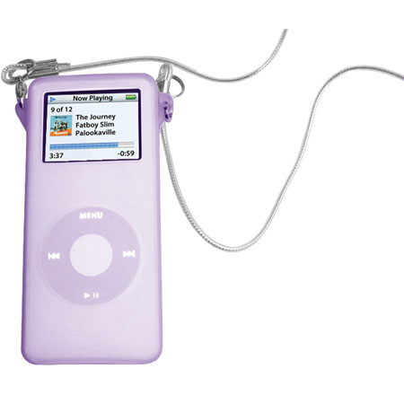 Silicone Case & Lanyard - Apple iPod Nano (Purple)