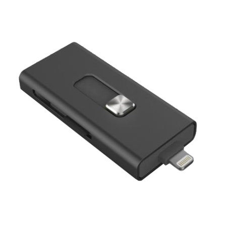 Ksix Micro SD Reader for iOS Devices - Black