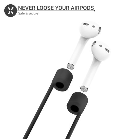 Soft silikoni häviönsuojattu AirPods Pro kuulokemikrofonihihna-musta