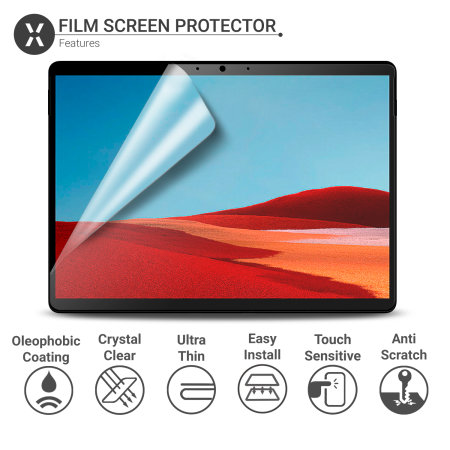 Olixar Microsoft Surface Pro X Film Screen Protector 2-in-1 Pack