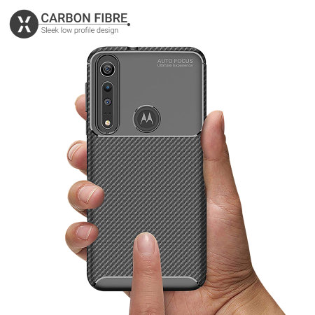 Olixar Carbon Fibre Motorola Moto G8 Play Case - Black