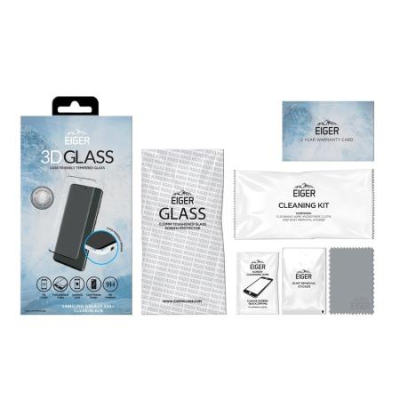 Eiger 3D Samsung S20 Plus Case Friendly Screen Protector-Clear / Black