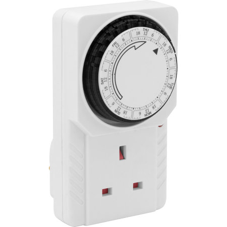 Pifco 7 Day Analogue Timer Energy Saving Plug - White
