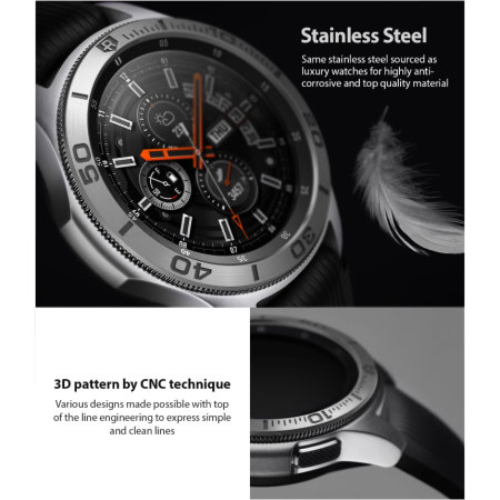 Ringke Galaxy Watch 46mm/Gear S3 Frontier & Classic Bezel Ring- Silver