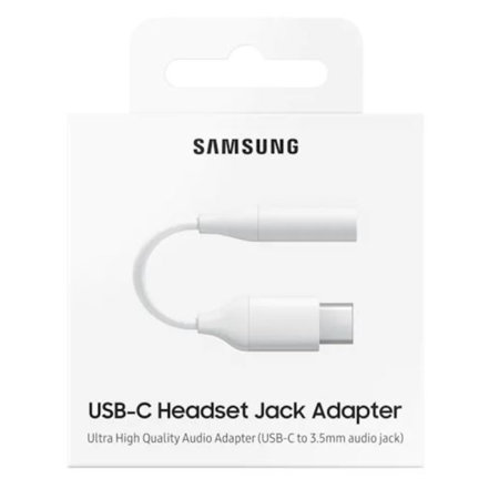 Officiell Samsung A51 USB-C till 3.5mm Audio Aux hörlursadapter