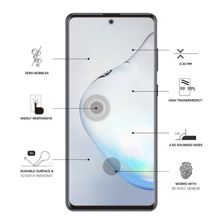 Eiger 3D Samsung Note 10 Lite Glass Screen Protector - Clear / Black