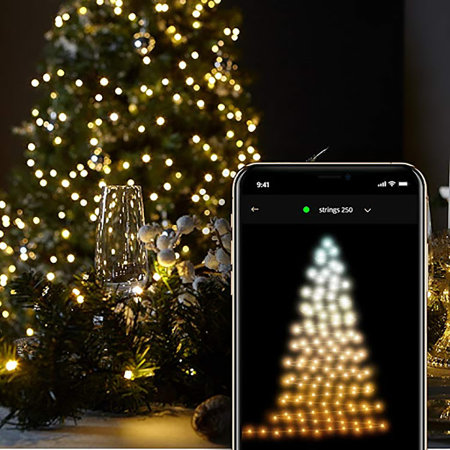 Twinkly 190 LEDs App Controlled Smart Decorations Icicle Light Gold Edition 