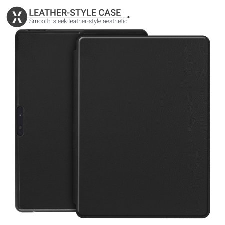 Olixar Leather-Style Microsoft Surface Pro X Stand Case - Black