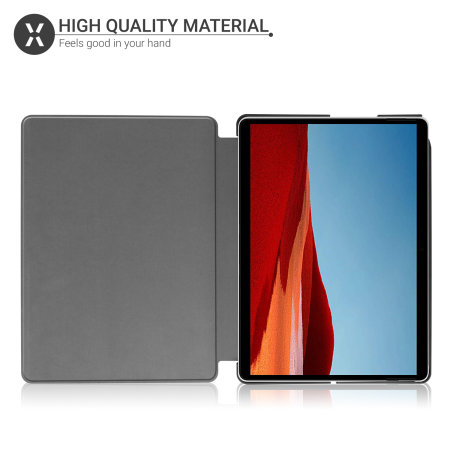 Olixar Leather-Style Microsoft Surface Pro X Stand Case - Black