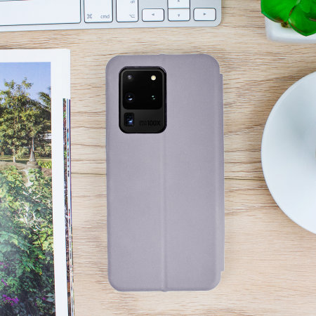 Olixar Soft Silicone Samsung Galaxy S20 Ultra Wallet Case - Grey