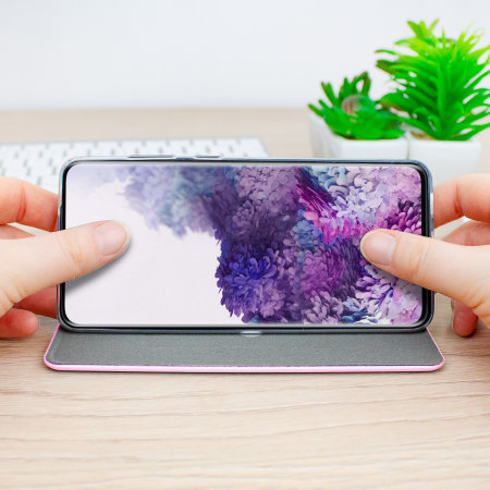 Olixar Soft Silicone Samsung Galaxy S20 Plus Wallet Case - Pastel Pink