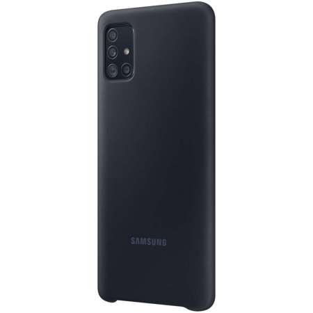 Offizielle Silicone Cover Samsung Galaxy A71 hülle – Schwarz