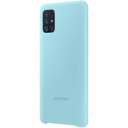 Offizielle Silicone Cover Samsung Galaxy A71 hülle – Blau