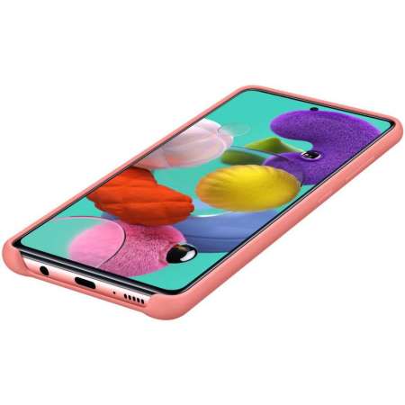 Offizielle Silicone Cover Samsung Galaxy A51 hülle – Rosa
