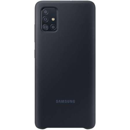 Offizielle Silicone Cover Samsung Galaxy A51 hülle – Schwarz