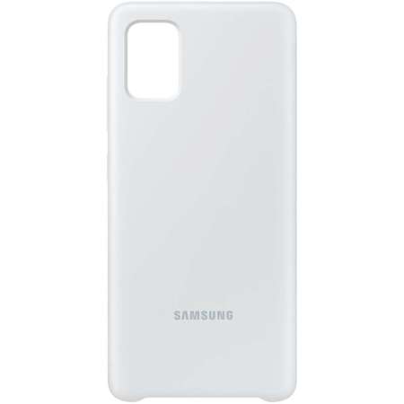 Olixar Samsung Galaxy A51 Soft Silicone Skal - Vit