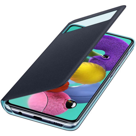 Offizielle S-View Flip Cover Samsung Galaxy A71 tasche – Schwarz