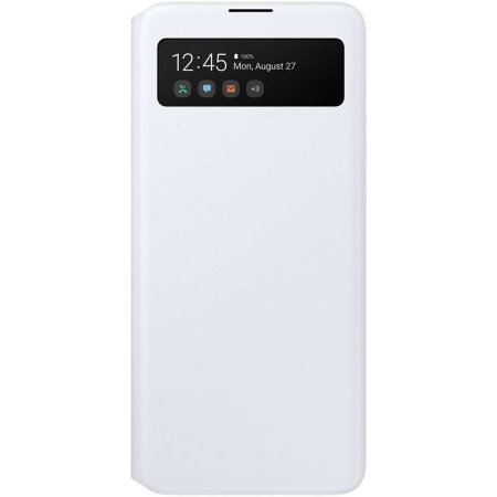 Offizielle S-View Flip Cover Samsung Galaxy A71 tasche – Weiß