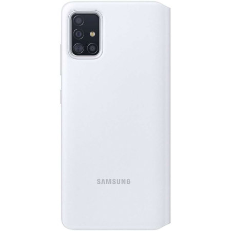 Offizielle S-View Flip Cover Samsung Galaxy A71 tasche – Weiß