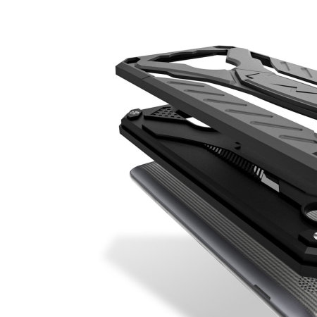 Zizo Static Kickstand & Tough Case For LG Risio 3 - Black