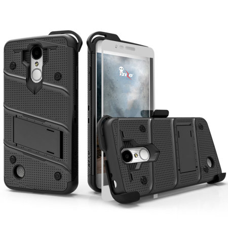 Zizo Bolt Series LG K8 2018 Case & Screen Protector - Black