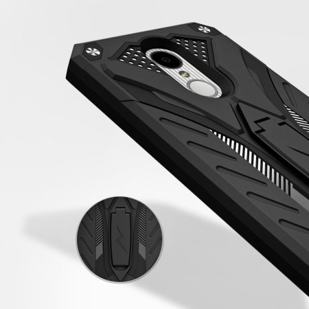 Coque LG Phoenix 4 Zizo Static Ultra robuste & Béquille – Noir