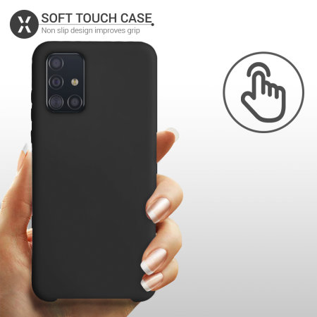 Olixar Samsung Galaxy A51 Soft Silicone Case - Black