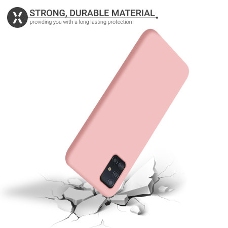 Olixar Samsung Galaxy A71 Soft Silicone Case - Pastel Pink