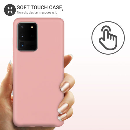 Olixar Silicone Samsung Galaxy S20 Ultra Hülle – Pastell rosa
