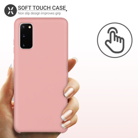 Olixar Soft Silicone Galaxy S20 kotelo - Pastelli vaaleanpunainen