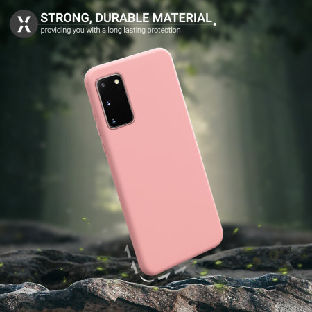 Olixar Silicone Samsung Galaxy S20 Hülle – Pastell rosa