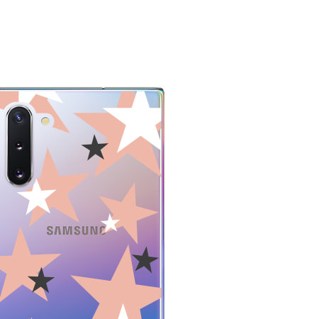 LoveCases Samsung Galaxy Note 10 Gel Case - Pink Stars