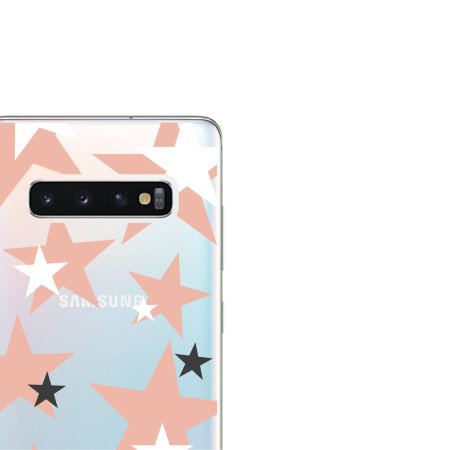 LoveCases Samsung Galaxy S10 Plus Gel Case - Pink Stars