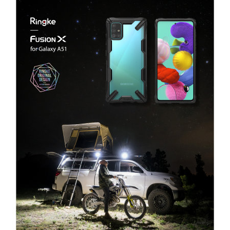 Ringke Fusion X Samsung Galaxy A51 kova kotelo -Musta