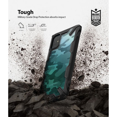 Ringke Fusion X Samsung Galaxy A51 hülle – Schwarze Tarnung